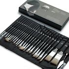 Artify 24 Pieces Professional Oil Paint Brush Set  Long Handle Hard Nylon Hair