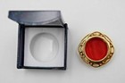 New Gold Plated Relic Theca  Reliquary Theca W  Crystal Window   Display Case A