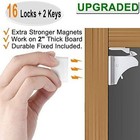 16 Pack Child Safety Magnetic Cabinet Locks - Children Proof Cupboard Baby Lo   