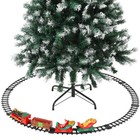 Toy Train Set Around Under The Christmas Tree With Light smoke sound music Gifts