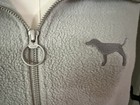 New Pink Victoria s Secret Gray Fleece 1 4 Zip Pullover Dog Logo Sweatshirt M