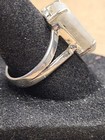 Sterling Silver Moonstone Coffin Ring Size 8