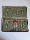 Vintage 1973 Ohio License Plates Matching Ser Dmv Clear Man Cave Tag