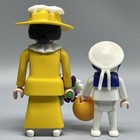 Playmobil Victorian Dollhouse Fencing Female Adult Male Child Figure 5360 Vtg