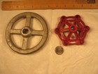 2 Vintage Water Faucet   Steam Valve Handles   Knobs Steampunk   Industrial