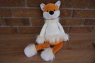 Aurora World Plush Orange Fox Cream Fur Trim Sweater Stuffed Animal Doll 15 