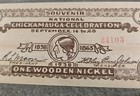 1938 Chickamauga Battlefield Celebration Wooden Nickel Souvenir 75th Anniversary
