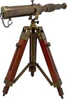 Nautical Vintage Decorative Solid Brass Telescope W  Wooden Tripod Antique Gifts