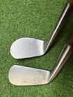 2 Antique Vintage 1900-1910 Smooth Face Hickory Wood Shaft Golf Clubs
