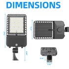 Us 300w Led Parking Lot Light Dusk To Dawn Commercial Shoebox Pole Light 42000lm