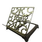 Ornate Brass Book Easel Bible Stand Cookbook Holder Display Adjustable Folding