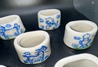 M a  Hadley Napkin Rings Country Farm Animals Southern Folk Art Pottery Signed 7