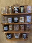 Vintage Jack Daniels 2002 Legends Shot Glass Set 18   Wood Display New In Boxes