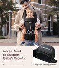 Momcozy 2-in-1 Ergonomic Hip Seat Baby Carrier 0-36 Months Multiposition 44lbs