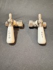 Retro Vintage Ceramic Lever Inline Water Valves Hot cold  Unused