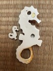Rare Vintage Freeman-mcfarlin Seahorse Wall Plaque With Bubbles G w Mermaid