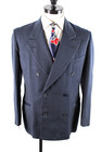 Vintage 1940s Wool Pinstripe Double Breasted Suit Mens Size 40 Usa