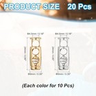 20pcs Metal Cord Locks For Drawstrings  Spring Cord Lock Toggles Gold Silver