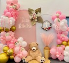 50pcs 12   Pink White Gold Balloons Set Birthday Wedding Bridal Shower Party 