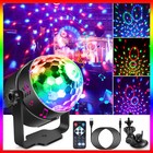 New Dj Disco Led Magic Ball Light Rgb Rotating Club Bar Mini Stage Lamp W remote