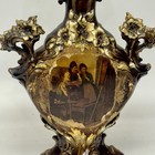 Rare Antique F ag Friedrich Alexander Gerbing Austrian Majolica Gilt Bronze Vase