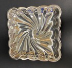 Vintage Italy Silver Plate Sugar   Creamer Set   Unbranded 6    Sq  Swirl Tray