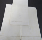3 Vintage Hand Towels White Cotton M Monogram 14  X 21 5 