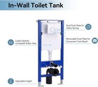 Complete Wall Hung Toilet Set With Concealed Tank And Dual-flush Push Plate