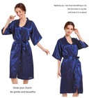 Us Long Women s Silk Robe Satin Wedding Kimono Dressing Gown Sleepwear Bathrobe