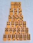 Vintage Butterscotch Bakelite Catalin Art Deco Dominoes Full Set2 x1 x3 10 thick