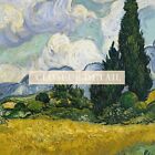 Van Gogh Wheat Field With Cypresses Painting Giclee Print On Fine Art Paper