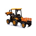24v Ride On Tractor With Trailer Front Loader Kids Battery Powered Electric Toys