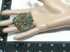 Old Antique Victorian Multi-color Rhinestone Paste Women s Belt Sash Buckle Belt