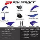 Polisport Mx Plastic Restyling Kit For Yamaha Yz125 250  02-21  Motocross bl blk