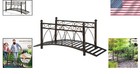 Antique Style 3 3  Zen Garden Bridge - Elegant Iron Design With Safety Rails