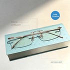 Rimless Pure Titanium Reading Glasses Unisex Ultralight Anti Blue Light Readers