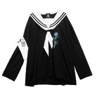 Listen Flavor Blue Rose Armband Sailor Top  black 