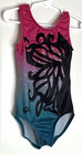 Gk Elite Cs Child S Small Gymnastics Leotard Pink Blue Ombre Rhinestones Bling