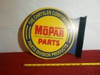 Vintage  mopar Parts Chrysler Corporation  Dodge 13 5  Metal 2 Sided Flange Sign