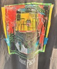 Vtg Shirt Mens Large Black Union Pacific Pop Art Train Railway Graphic Ss 2xl Ec