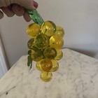 Acrylic Lucite Yellow Grapes Cluster Vintage Boho Retro Mcm 5 5   