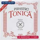 Pirastro 412021 Tonica 4 4 Violin String Set  Medium Gauge With Ball End E  Prem