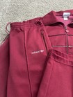 Vintage 80 s Adidas Trefoil Maroon Red Striped Full Zip Track Suit Men   s Medium