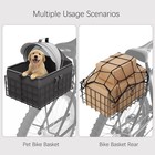 Dog Bike Basket For Rear Rack 2-in-1 Pet Carrier   Cargo Basket Detachable Dog