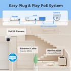 Reolink 5mp Poe Security Camera System 8ch 2tb Hdd Nvr 24 7 Video Recording