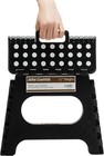 11  Folding Step Stool Black Portable Non Slip Collapsible Plastic Lightweight