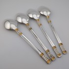 Wallace Golden Aegean Weave Sterling Silver Oval Soup Spoons - 7 1 4  - Set Of 4