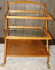 Fantastic Vtg Mcm Danish Modern Style Teak 3 Tier Tea serving Cart  Italy