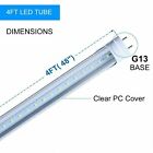 6500k Led Shop Light Bulb 4ft T8 T10 T12 Tube 22w G13 2-pin 4-50 Pcs Replacement