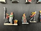 Antique Heinrichsen German Christmas Winter Village Lead Flat 27 Figures Lot